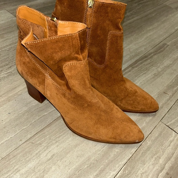 Suede Franco Sarto ankle booties size 9.5 - Picture 3 of 4